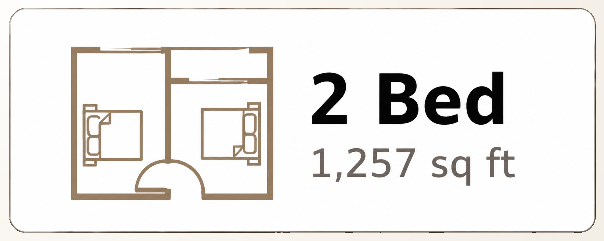 2 Bed configuration