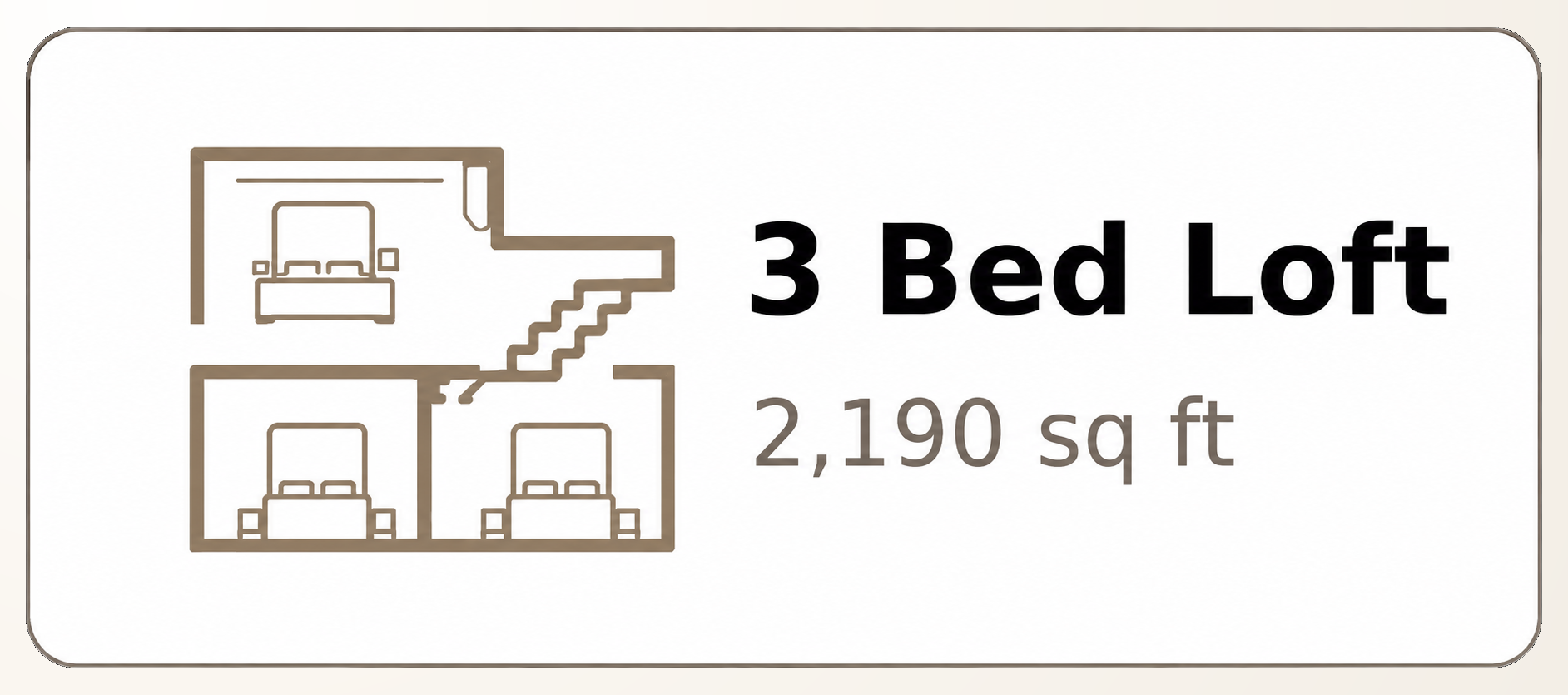 3 Bed Loft configuration